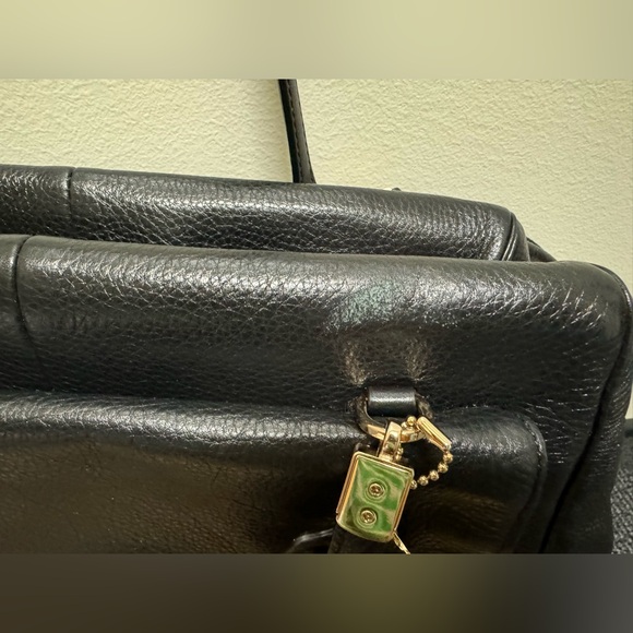 Coach Large Black Tote Pebble Leather - Picture 14 of 16